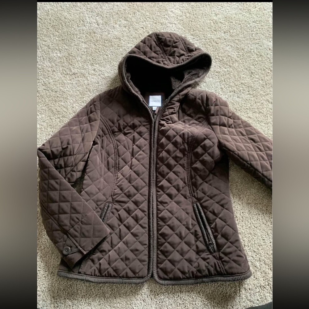 Croft and Barrow Womens quilted faux fur lined coat